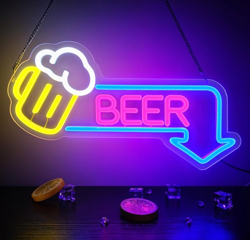 Insegna neon birra led - insegna,