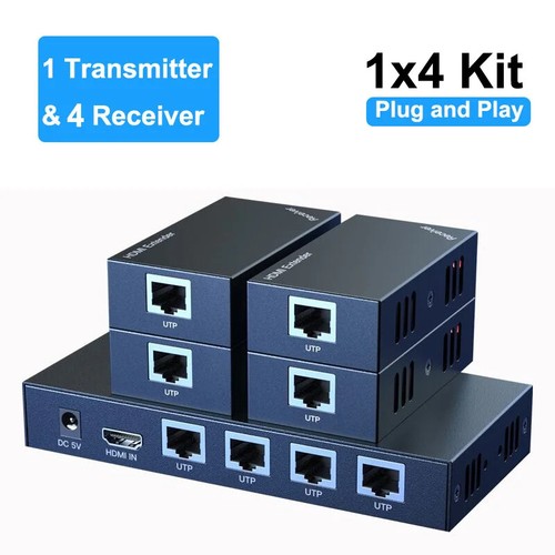 60m 1x2 1x4 hdmi cat6 - 1x4, ethernet