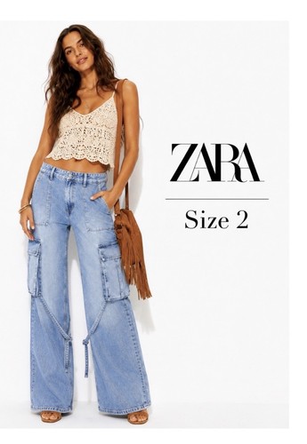 Jeans cargo zara gamba - jeans,