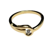 14K Oro Giallo Diamante
