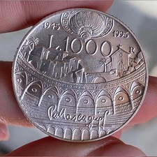 MASCAGNI 1000 LIRE 1995 ARGENTO SILVER FIOR DI CONIO MOLTO RARA
