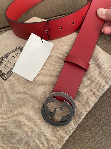Cintura gucci rosso pelle - cintura, in