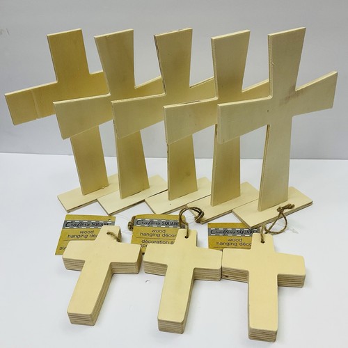 8pz croce legno - in,