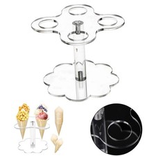 Porta cono gelato acrilico da banco vetrina i tuoi coni con stile