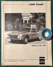 Rara Pubblicità OSI 1200 Coupe’ del 1965