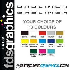 Coppia di adesivi/decalcomanie Bayliner 710 mm (28 pollici)