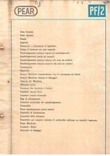 Pantografo Pear PF/2 Manuale uso e manutenzione PDF