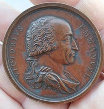 Savoia VITTORIO EMANUELE I medaglia 1814 Ritorno del RE a Torino 52 mm X 79,9 gr