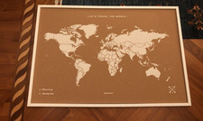 Miss Wood - Quadro mappamondo