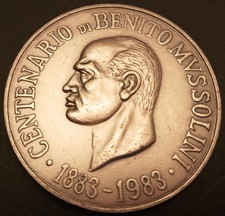 CB- MEDAGLIA CENTENARIO DI BENITO MUSSOLINI 1883-1983 COMITATO TRICOLORE GTTS67