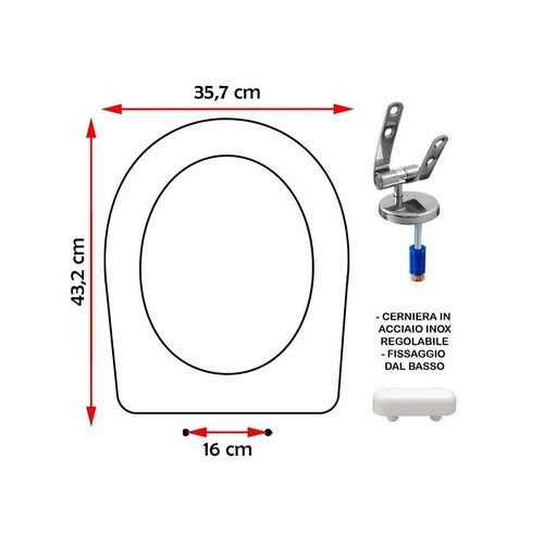 Sedile copriwater compatibile - sedile,