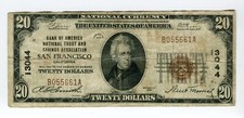 Banconota 20 Dollari Bank of America Giannini 1929 