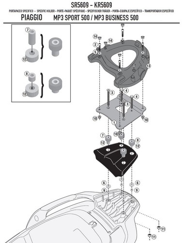 Sr5609 givi attacco bauletto - sr5609,