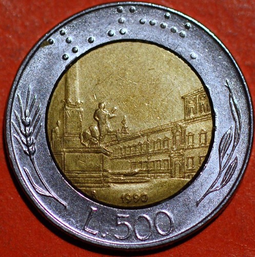Italy 500 lire 1990 - lire, km#