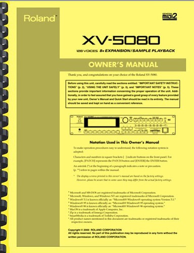 Roland 5080 modulo - xv-5080,