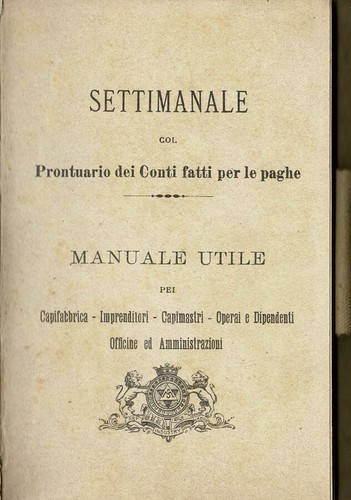 Settimanale col prontuario - col, dei