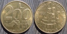 SAN MARINO  # 200 lire 1991