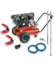 AIRMEC KIT PROFI 510 MOTOCOMPRESSORE BENZINA 6,5 HP + 2 ABBACCHIATORI OLIVE