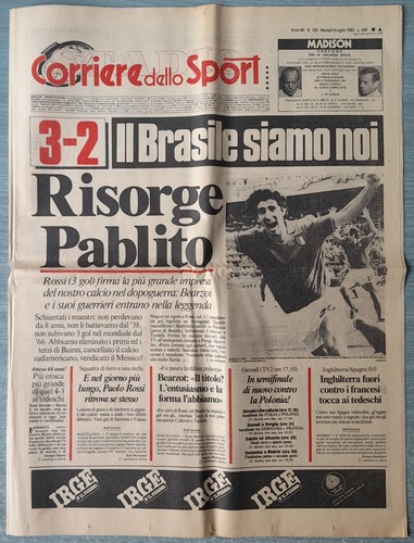Giornale italia brasile 2 - brasile, 3-2