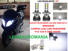 KIT LED Suzuki Burgman AN 400 2008-2013 2 Lampade H7 Luci Posizione T10 6000K PV
