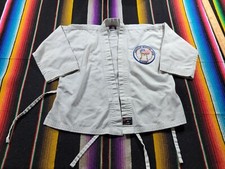 Giacca Judo Gi bianca arti marziali americane Goju Shin-Ryu solo bambino taglia 00