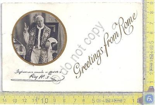 Papa pio cartolina con - x,