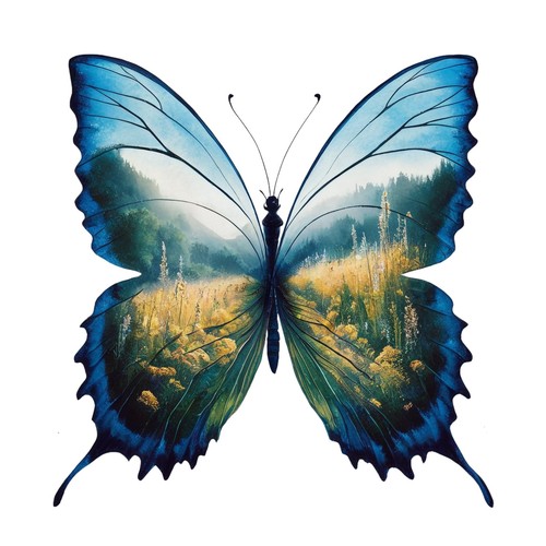 Adesivi farfalla doppia - 7,