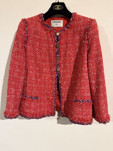 Blazer chanel rosso fantasia - blazer,