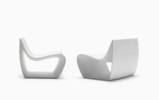 RARA poltrona da esterno MDF ITALIA modello SIGN bianco laccato lucido. Nuova