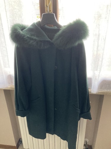 Cappotto lana verde scuro - verde,