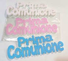 Decorazione Scritta in Polistirolo Prima Comunione 10x23 Cm Circa