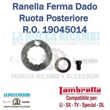 Dado Ferma Rondella Ruota Posteriore Lambretta LI Serie 3 - TV Serie 3 - SX -
