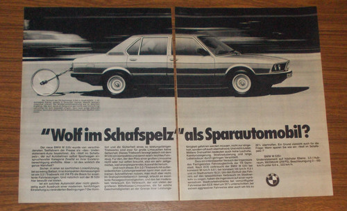 Rara pubblicità bmw 535i - m,