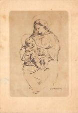 AL5-45) CARTOLINA ILLUSTRATORE SILVIO CONSADORI VERGINE BIMBO VIAGGIATA