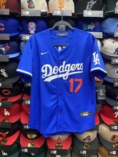 Shohei Ohtani Dodgers maglia blu giovanile cucita (taglia M)
