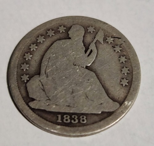 1838 seated liberty - dime, usa