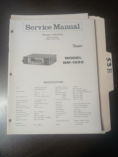 Boman 1335 manuale di - boman,