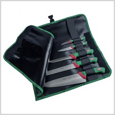 ROTOLO CUOCO 5 COLTELLI PANE CARNE VERDURA SANELLI PREMANA PROFESSIONAL 980605