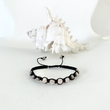 STROILI ORO BRACCIALE UNISEX AMICIZIA NERO ORO BEIGE CHAMPAGNE PALLINE LUMINOSO