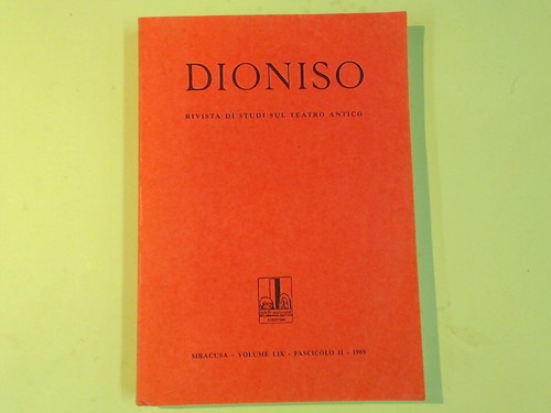 Dioniso rivista studi - rivista,