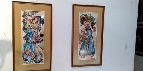 Coppia quadro punto - punto, croce