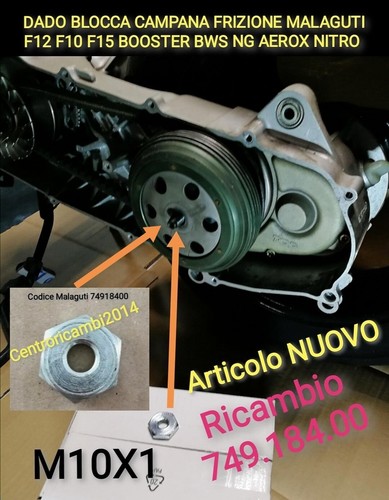 Dado blocca campana frizione - dado,