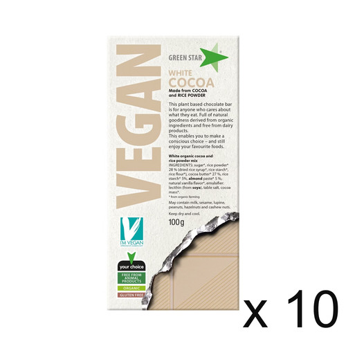Green star vegan cioccolato - star,