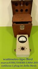 wattmetro marca Struthers, modello URM-203, custodia rigida in pelle