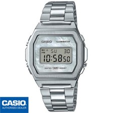 CASIO A1000D-7EF⎪A1000D-7⎪VINTAGE ICONIC⎪Original⎪PLATA⎪Silver⎪MADREPERLA⎪Metal