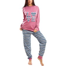 Pigiama Donna Completo Caldo Invernale Felpato Love Caldo Cotone TOOCOOL Q2075
