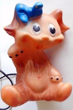 CHICCO RUBBER TOYS VINTAGE PUPAZZO LAMPADA ABAT JOUR CAGNOLINA ANNI ''70