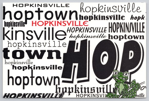 Cartolina fumetto hopkinsville - cartolina,