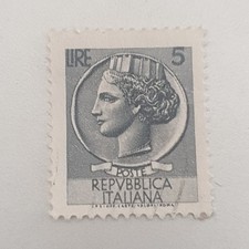 Francobollo Italia Serie Siracusana 5 Lire