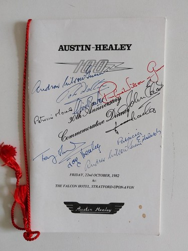Austin healey 100 - austin-healey, menù